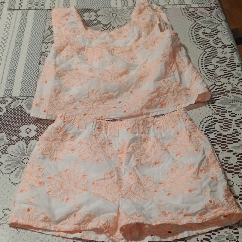 Primark Light Orange Floral  Set